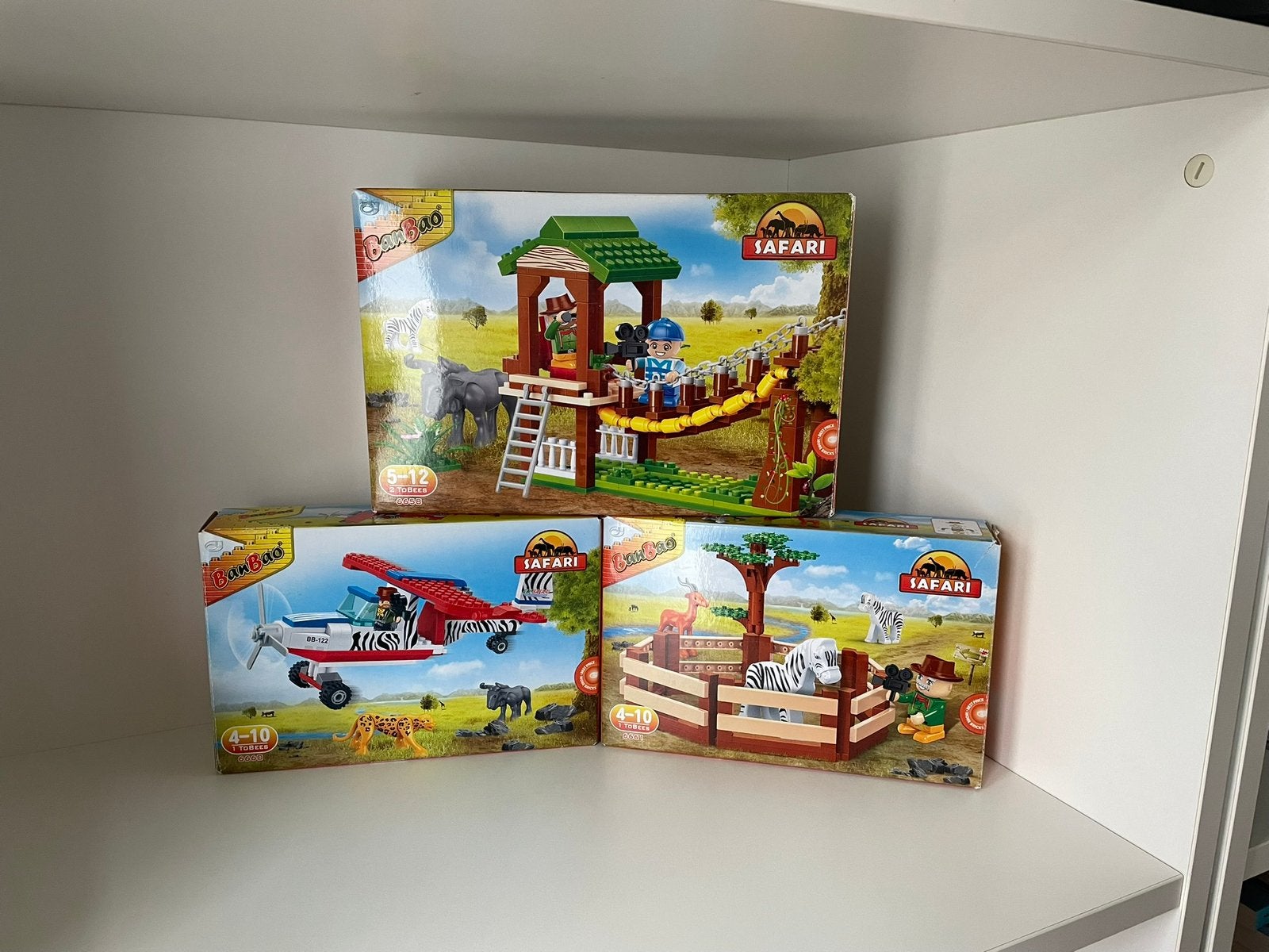 Ban Bao gaaf groot pakket bouwblokjes met 3 safari sets, Ophalen of Verzenden, Gebruikt, Overige merken