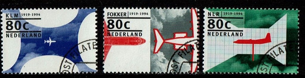 Nederland NVPH 1605-1607 gestempeld, Verzenden, Na 1940, Gestempeld