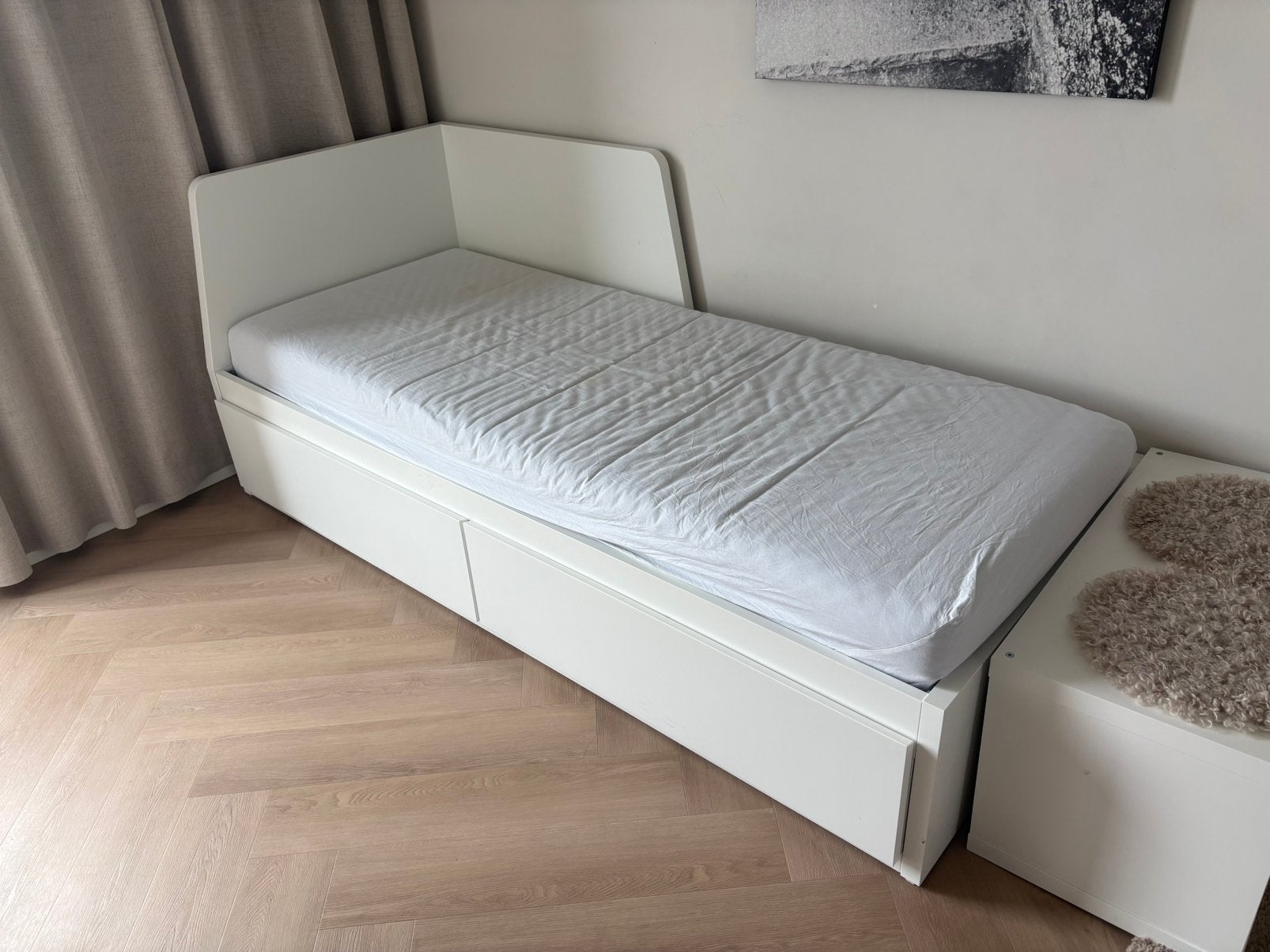 Ikea bed Flekke, Ophalen, Zo goed als nieuw, Tweepersoons
