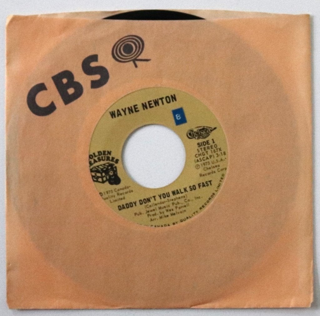 Wayne Newton-Daddy Don't You Walk So Fast- 7in single – 1973, Ophalen, Gebruikt, Pop, Beschermende buitenhoes
