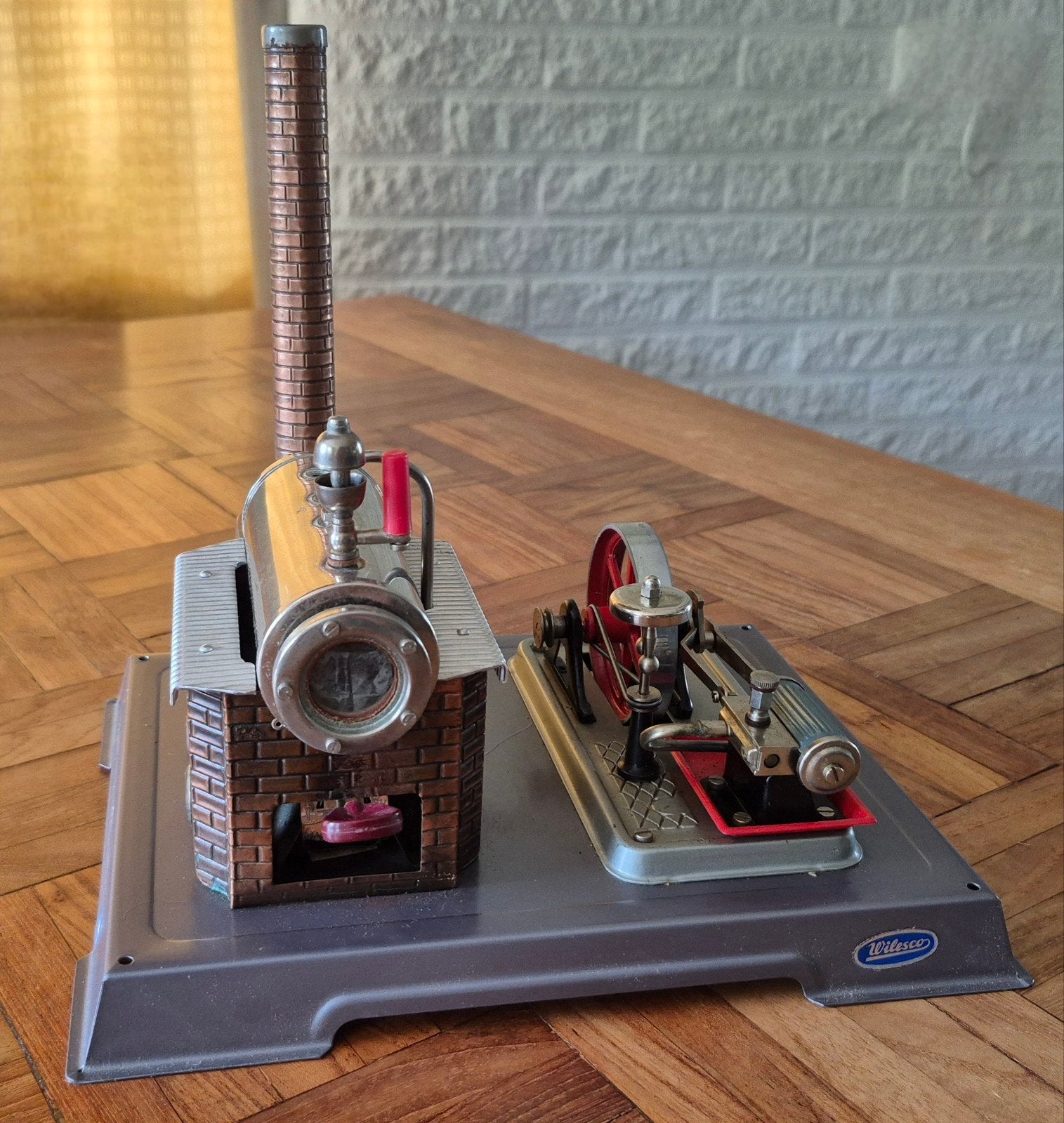 Wilesco stoommachine D10 inclusief transmissie, Ophalen of Verzenden, Gebruikt, Groter dan 1:32