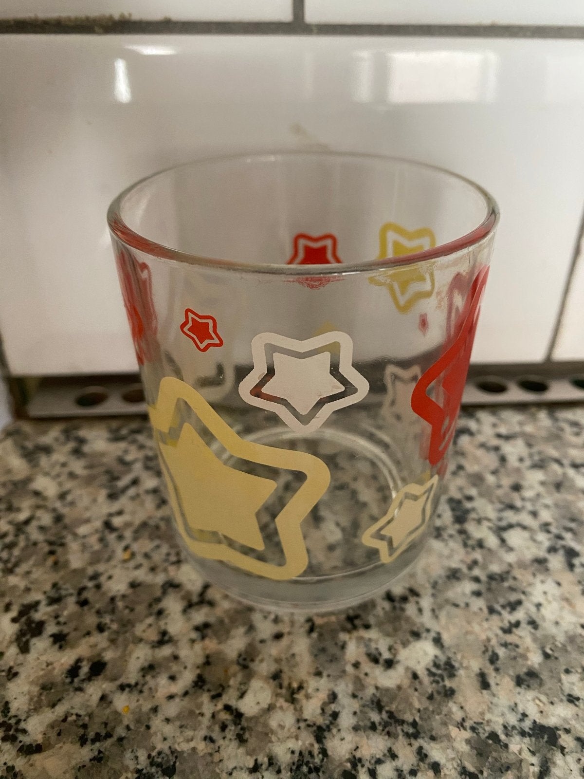 Nutella glas met sterren - Zo goed als nieuw, Ophalen of Verzenden, Zo goed als nieuw, Meerkleurig, Overige merken