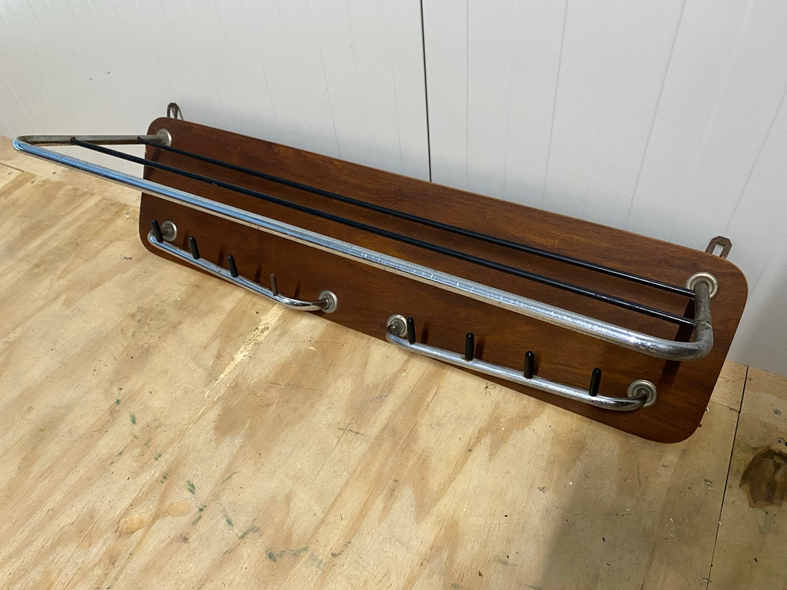 Retro Wandkapstok, Gebruikt, Minder dan 100 cm, Hout, Ophalen