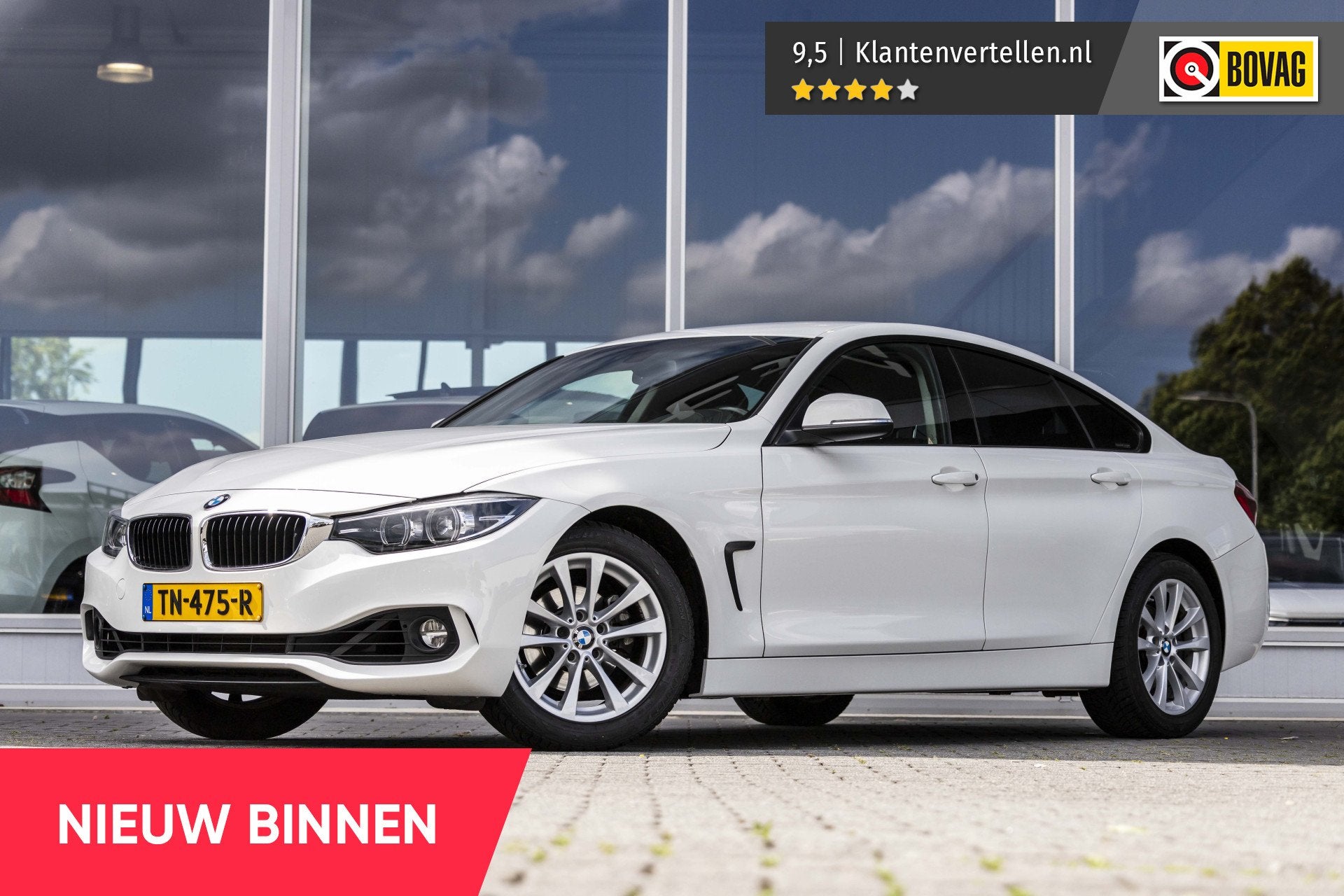 BMW 4 Serie Gran Coupé 418i High Executive | Trekhaak | NL, Auto's, BMW, 12 maanden, Gebruikt, Euro 6, Wit