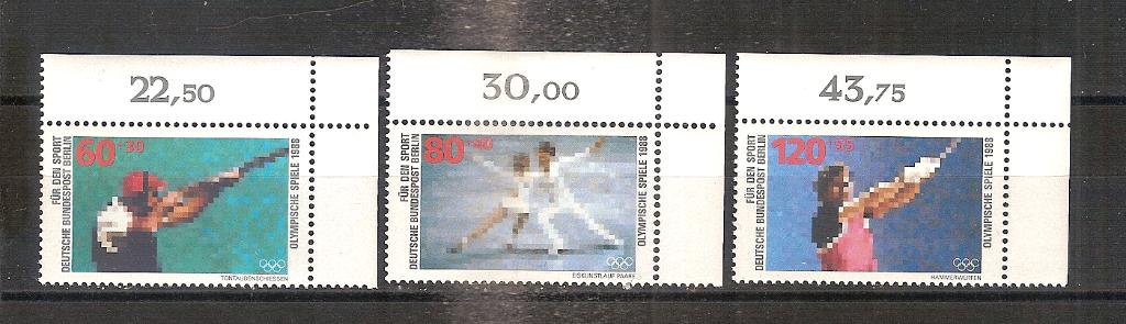 Berlin 801-803 postfris hoekzegels e.a. hoekzegels Berlin, Ophalen of Verzenden, BRD, Postfris