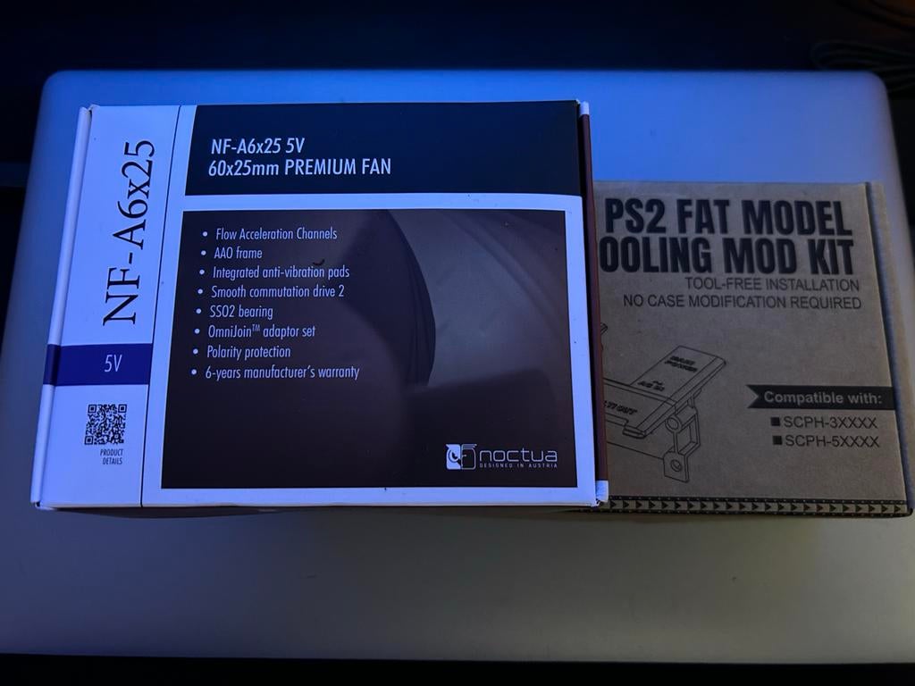 PS2 Fat Model Cooling Mod Kit met Noctua NF-A6x25 5V Fan, Ophalen of Verzenden, Nieuw, Overige typen, PlayStation 2