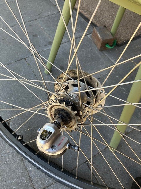 achterwiel 3versnellingen 2spatborden en kettingkast CORTINA, Fietsen en Brommers, Fietsonderdelen, Ophalen, Gebruikt, Elektrische fiets