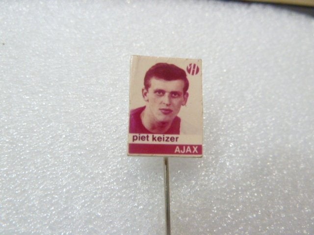 Vintage Piet Keizer Ajax Speldje, Verzamelen, Ophalen of Verzenden, Gebruikt, Sport, Speldje of Pin