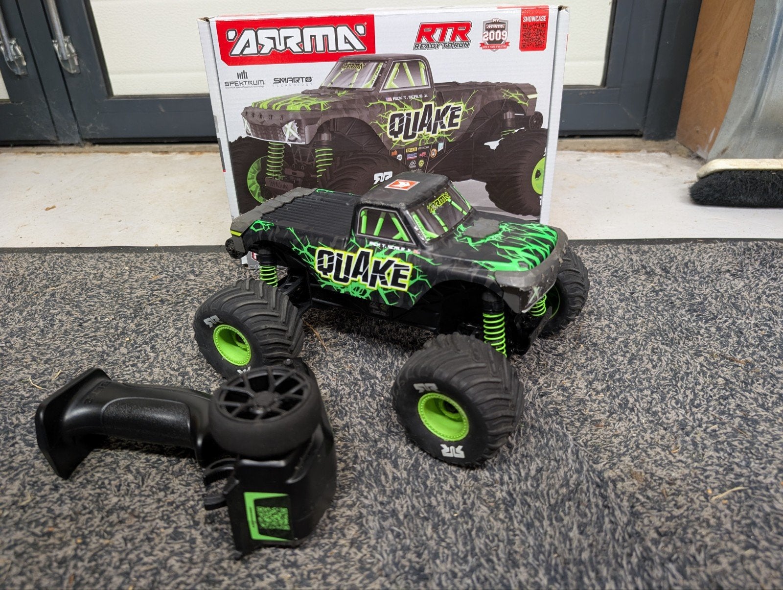 Arrma Quake Grom groen - helemaal compleet, Elektro, Gebruikt, Auto offroad, Ophalen of Verzenden