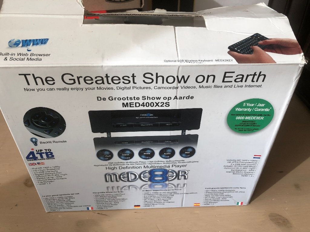 Mede8er med400x2s incl. toetsenbordafstandsbediening, Ophalen of Verzenden, Gebruikt, HDMI