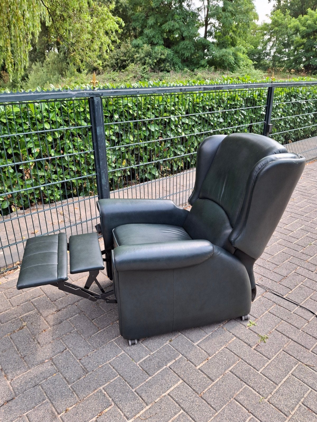 Luxe Elastoform elektrische relaxstoel / fauteuil / sta op, Ophalen, Zo goed als nieuw, 50 tot 75 cm, Leer