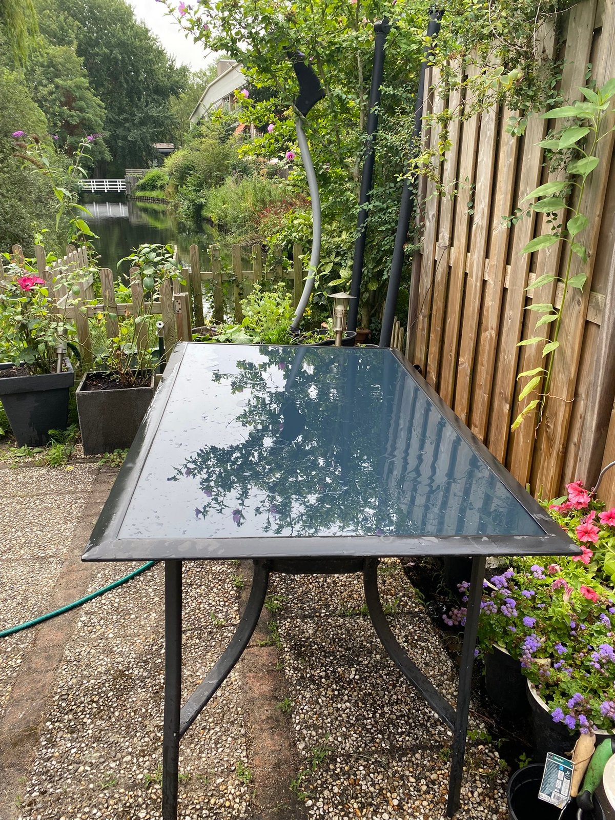 Ijzeren tuintafel, Tuin en Terras, Ophalen, Gebruikt, Rechthoekig, Aluminium