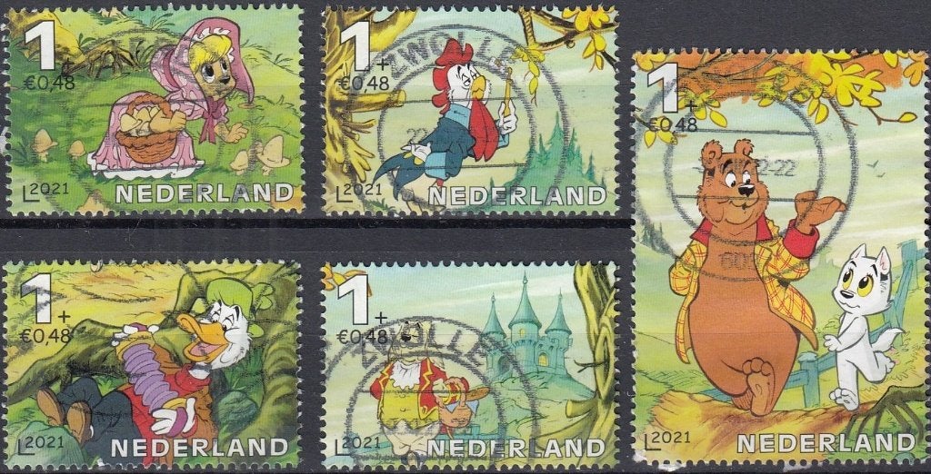Nederland 10.45.1- 2021- Kinderzegels- Tom Poes 80 Jaar- G, Verzenden, Na 1940, Gestempeld
