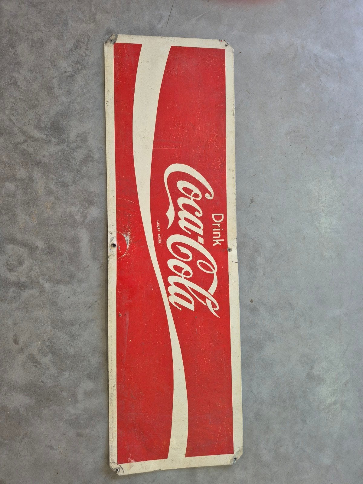 coca cola, Ophalen of Verzenden, Gebruikt, Reclamebord
