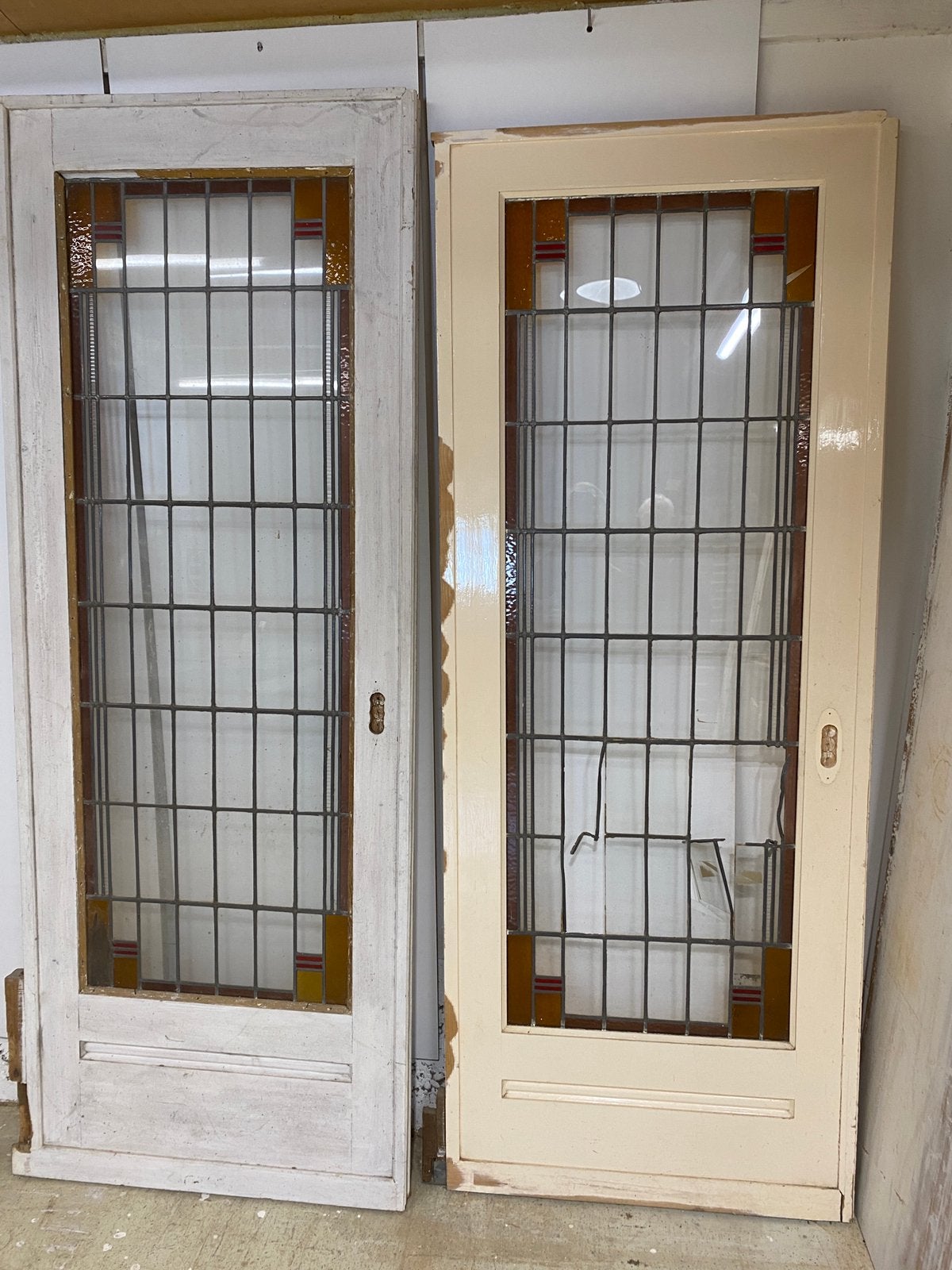 schuifdeuren, balkon deuren, kamer deuren, glas in lood deur, Ophalen, Gebruikt, 80 tot 100 cm, Binnendeur