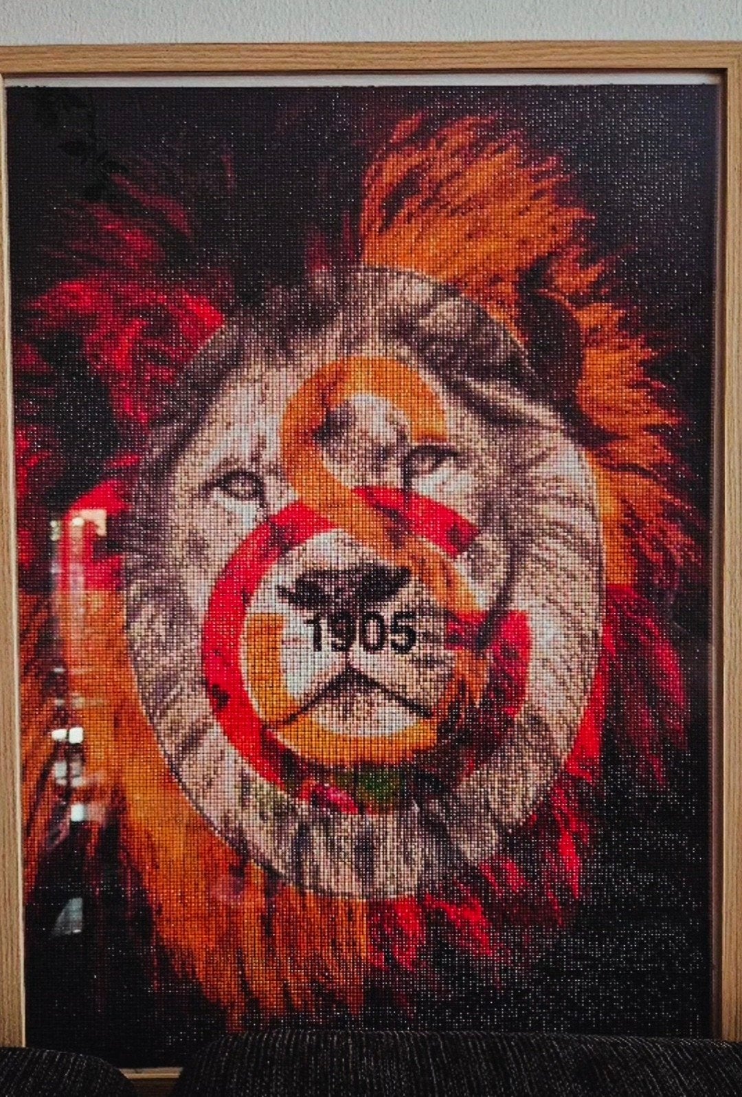 Uniek Galatasaray Leeuw Diamond Painting Portret, Huis en Inrichting, 50 – 75, Minder dan 50 cm, Overige typen, Ophalen of Verzenden
