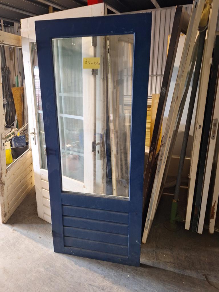 te koop schuurdeur, Doe-het-zelf en Verbouw, Deuren en Horren, Gebruikt, Ophalen of Verzenden, Buitendeur, 200 tot 215 cm