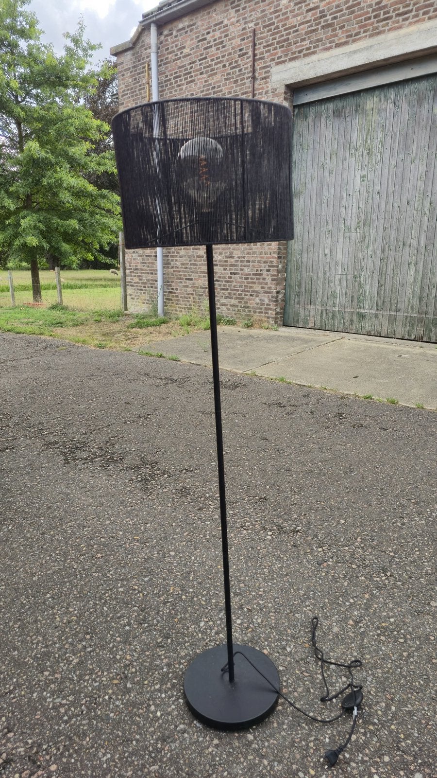 Kwantum vloerlamp Rami zwart, Ophalen, 100 tot 150 cm, E27 (groot), Zo goed als nieuw