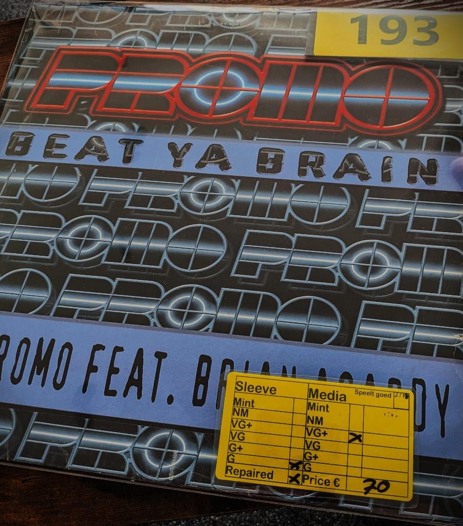DJ Promo* Feat. Brian Acardy – Beat Ya Brain, Gebruikt, 1990 - 1999, Ophalen of Verzenden, 12 inch