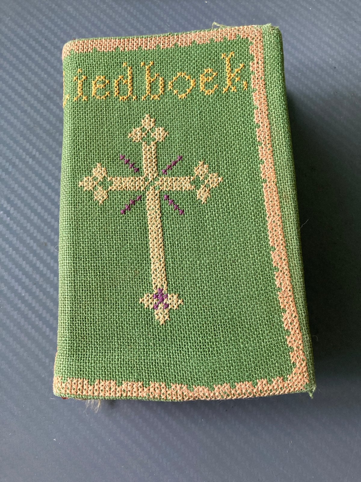 Antiek Liedboek voor de Kerken - Groen Geborduurd, Ophalen of Verzenden