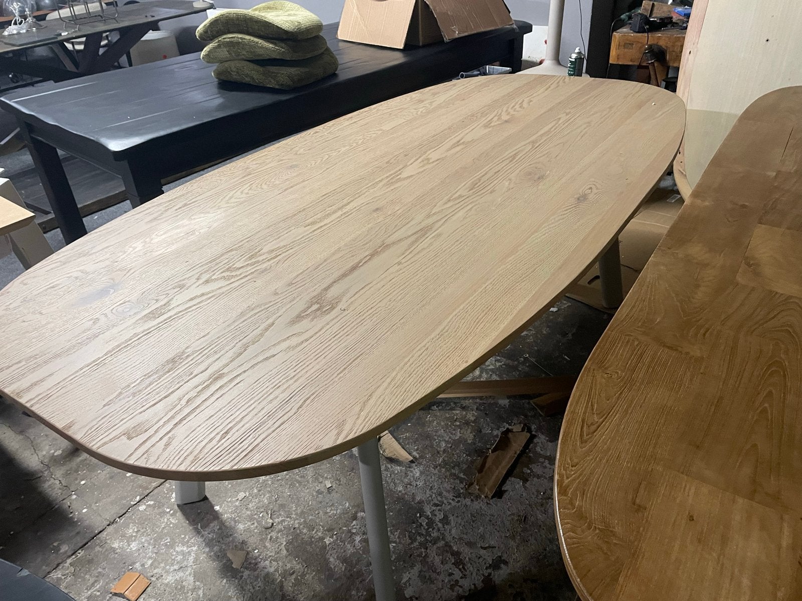 Deense Ovale Eettafel bkeuze Massief Eiken 220x100 cm, Huis en Inrichting, Ophalen, 100 tot 150 cm, Eikenhout, Vijf personen of meer