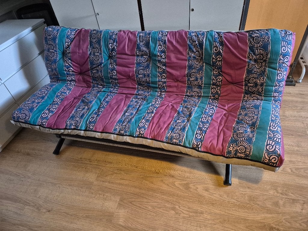 futon slaapbank, Ophalen, Gebruikt, Meerkleurig, Twijfelaar