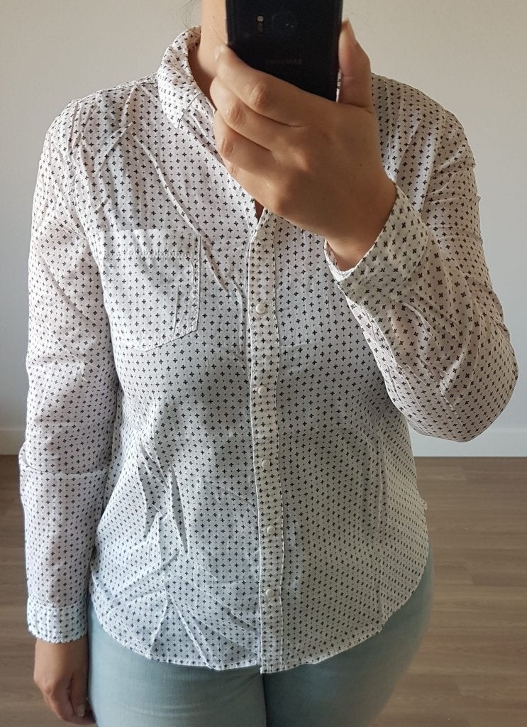Blouse Wit met patroon 100% Cotton Katoen 40, Kleding | Dames, Maat 38/40 (M), Verzenden, Wit, Nieuw