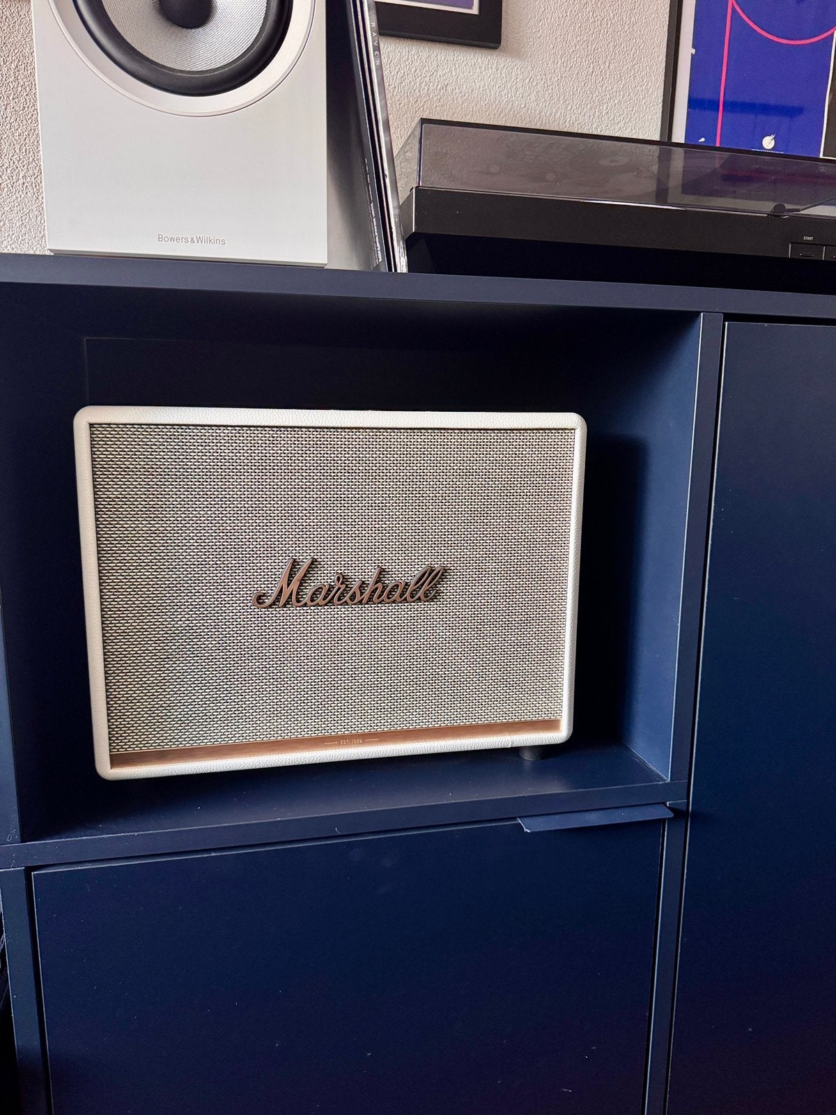 Marshall Woburn II Bluetooth Speaker - Wit, Bluetooth, Ophalen, Zo goed als nieuw, Stereo speakers