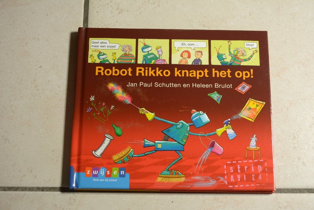 AVI Strip Robot Rikko knapt het op! Jan Paul Schutten AVI E4, Ophalen of Verzenden, Zo goed als nieuw, Fictie algemeen