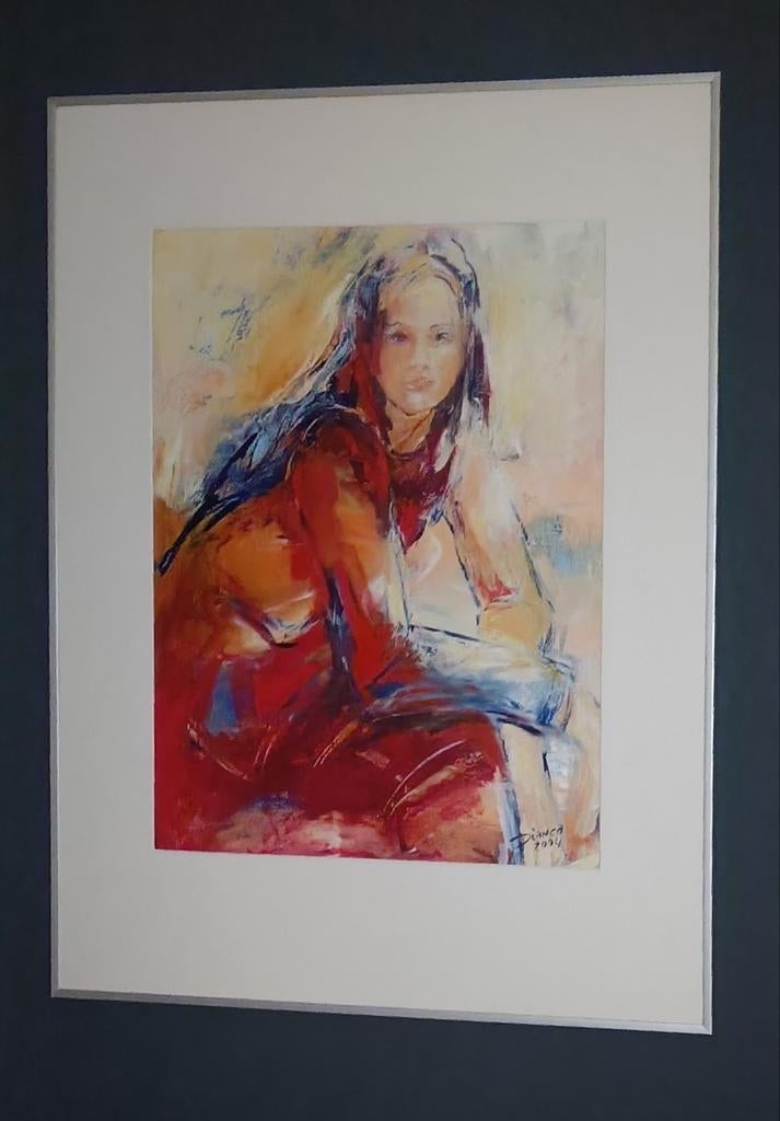 Gesigneerd professioneel ingelijst schilderij, Ophalen