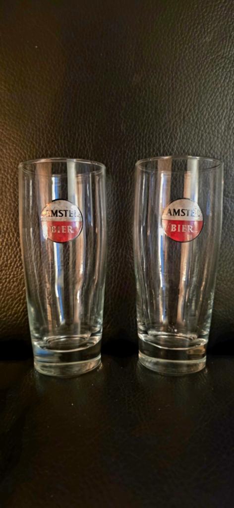 Vintage Amstel Bier bierglazen, Ophalen of Verzenden, Gebruikt, Glas of Glazen, Amstel