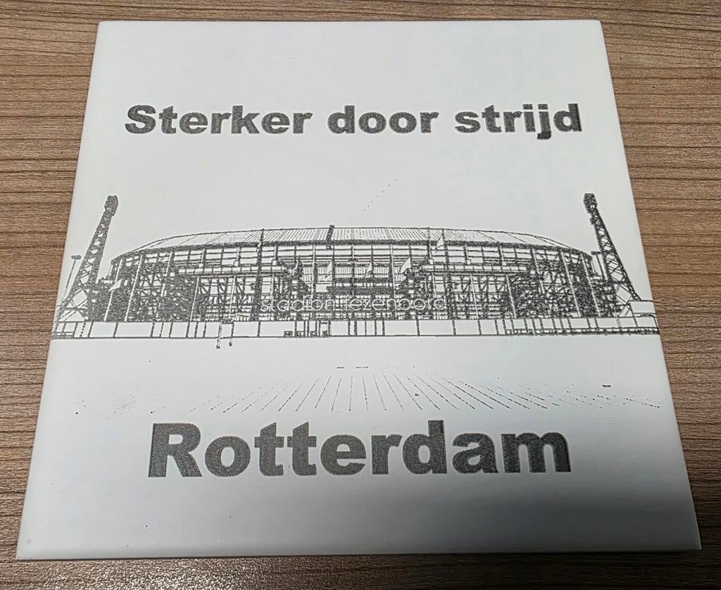 Tegeltje: Rotterdam, sterker door strijd, 15x15 cm, Ophalen of Verzenden