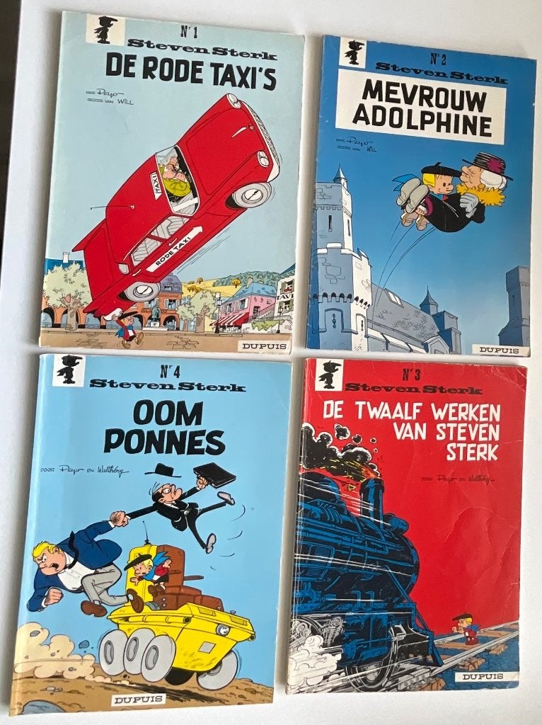 Steven sterk 7 strips, Meerdere stripboeken, Ophalen of Verzenden, Gelezen