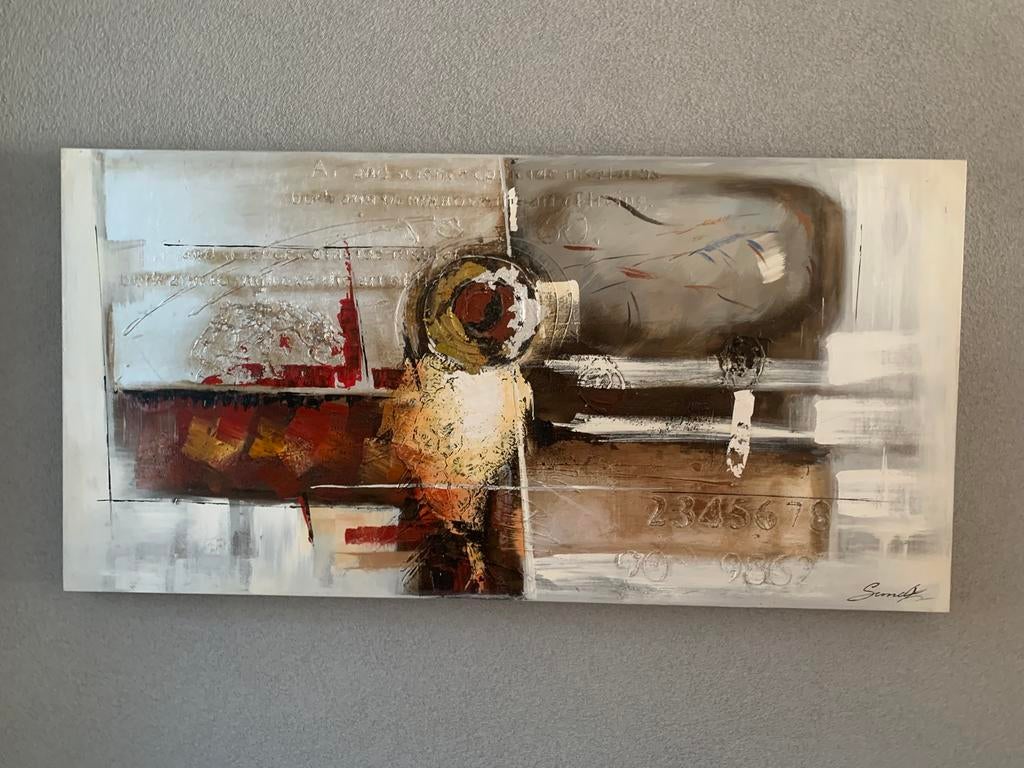 Schilderij met warme tinten, Antiek en Kunst, Ophalen
