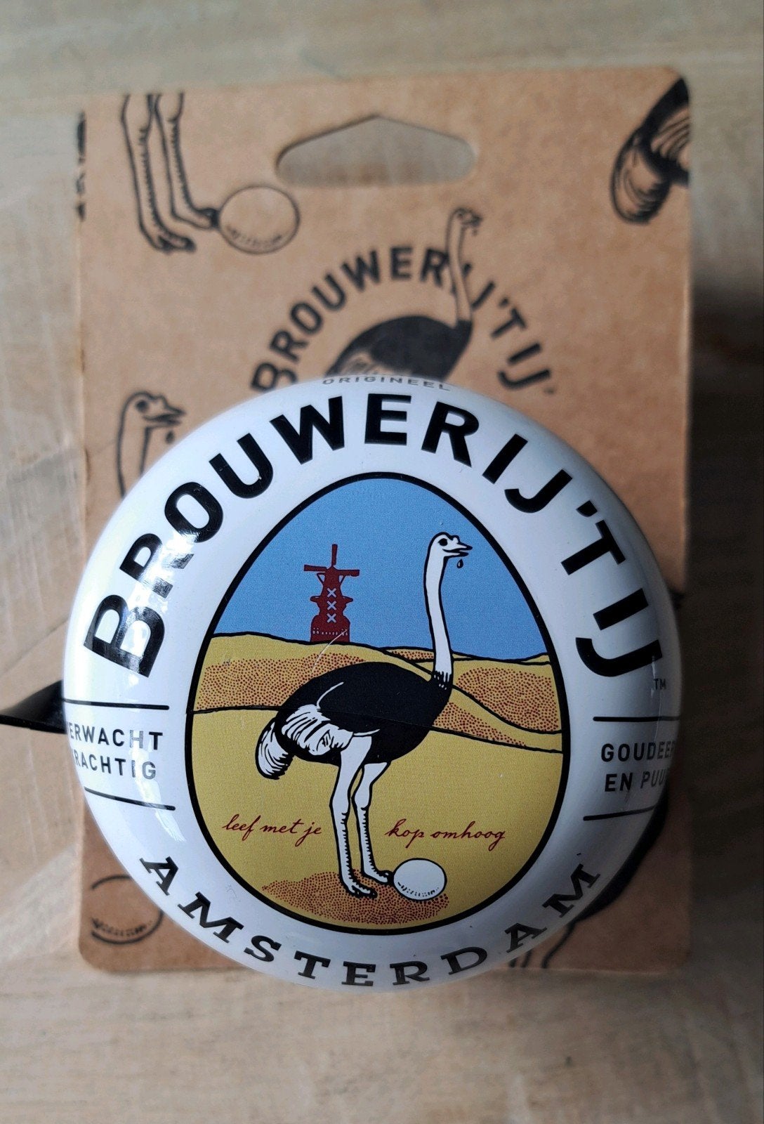 Brouwerij 't IJ fietsbel - Nieuw in verpakking, Info@brouwerijhetij.nl, Nieuw, Ophalen of Verzenden, Brouwerij 't IJ