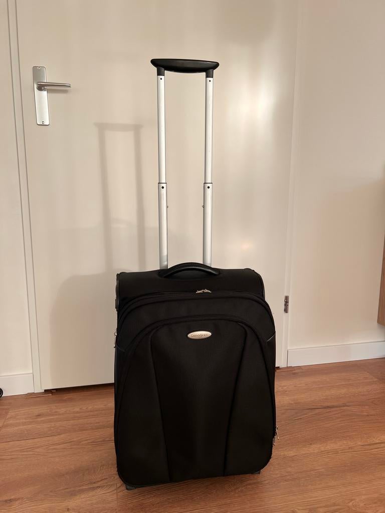 Samsonite Zwarte Trolley - Expandable - Zeer Goede Staat, Ophalen, 30 cm of meer, Zwart, Zo goed als nieuw
