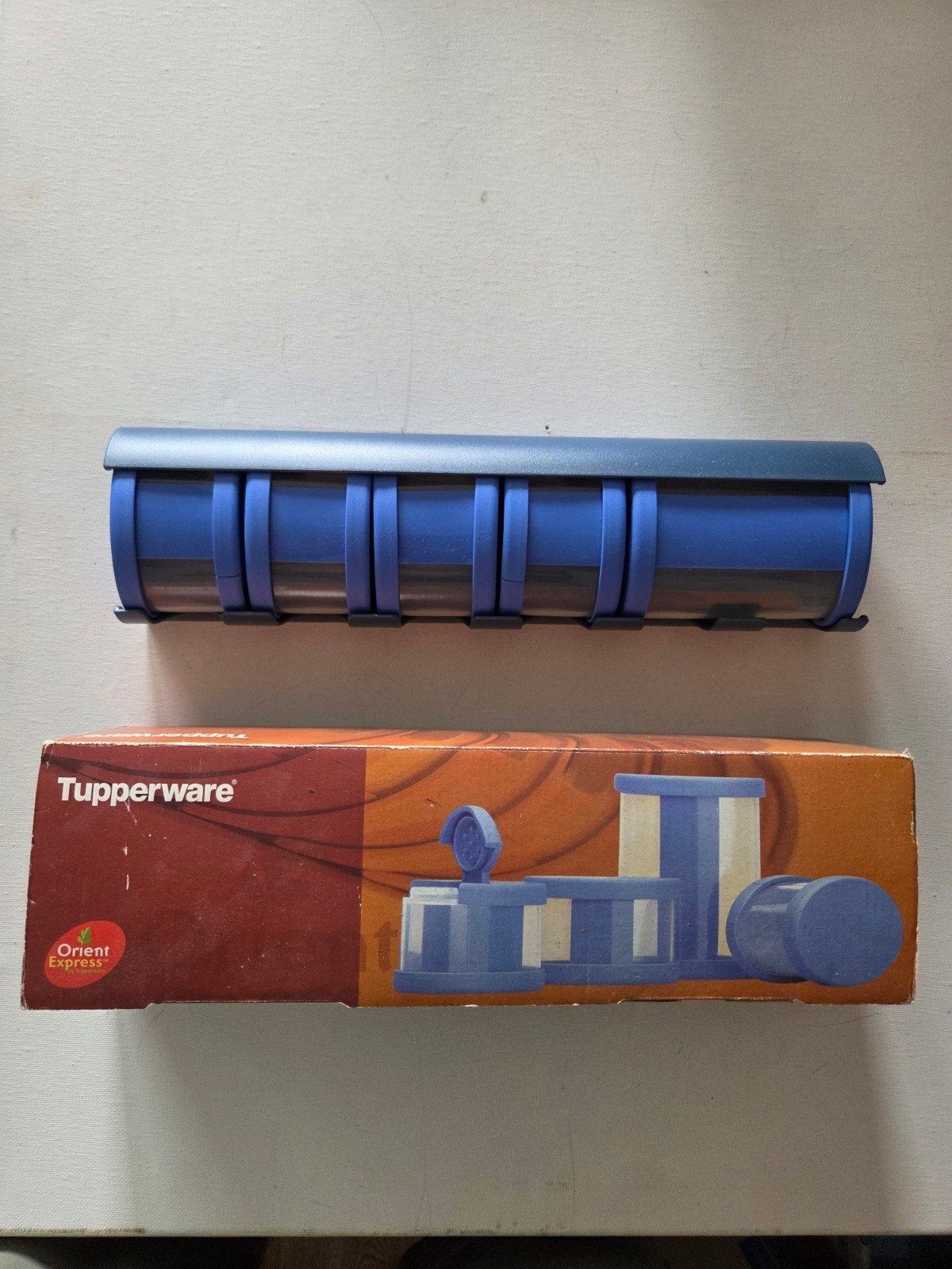 Vintage Tupperware Kruidenrek - Blauw, Gebruikt, Blauw, Overige typen, Ophalen of Verzenden