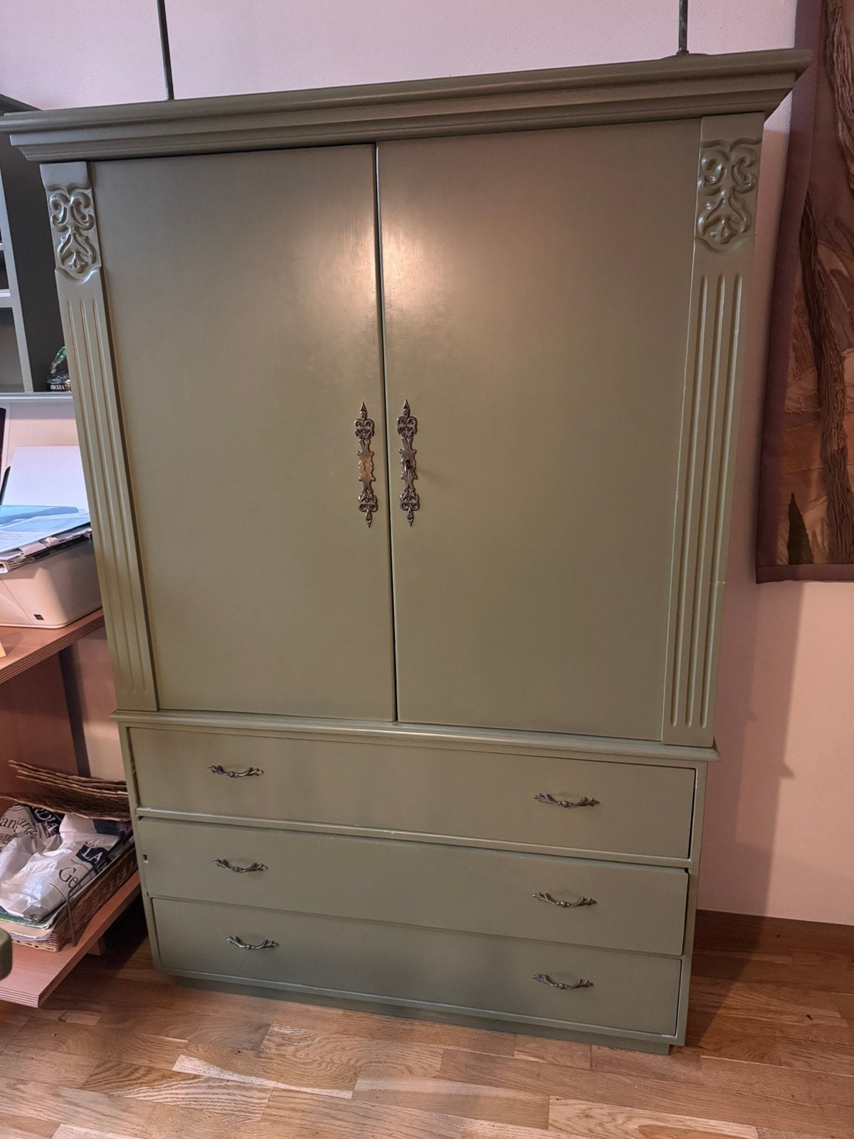 Retro eikenhouten kast, jaren 70, Antiek en Kunst, Ophalen of Verzenden