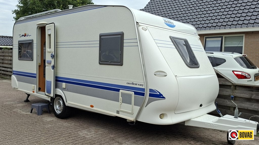 Hobby Excellent 495 UFE incl. mover en luifel !!, Caravans en Kamperen, Caravans, Rondzit, Bedrijf, 4 tot 5 meter, Schokbreker