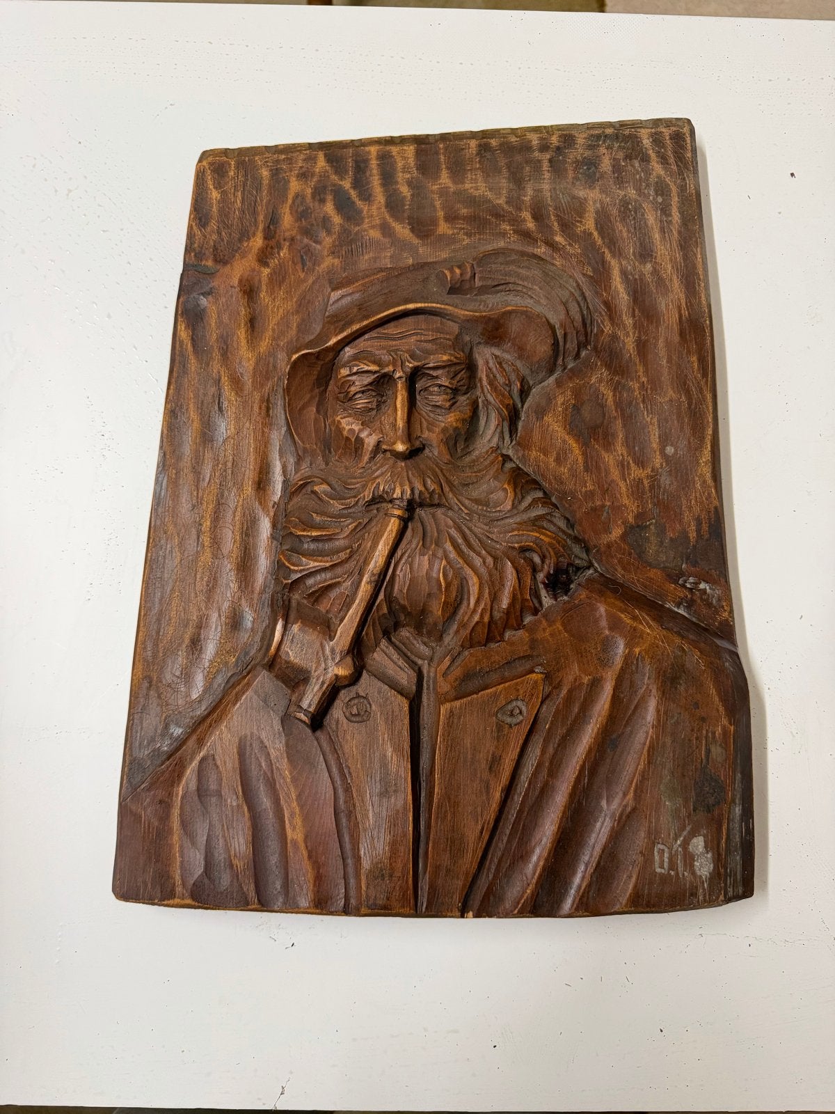 Houtsnijwerk, Antiek en Kunst, Kunst | Beelden en Houtsnijwerken, Ophalen, Houtsnijwerk, Handgemaakt, 20 - 50 cm