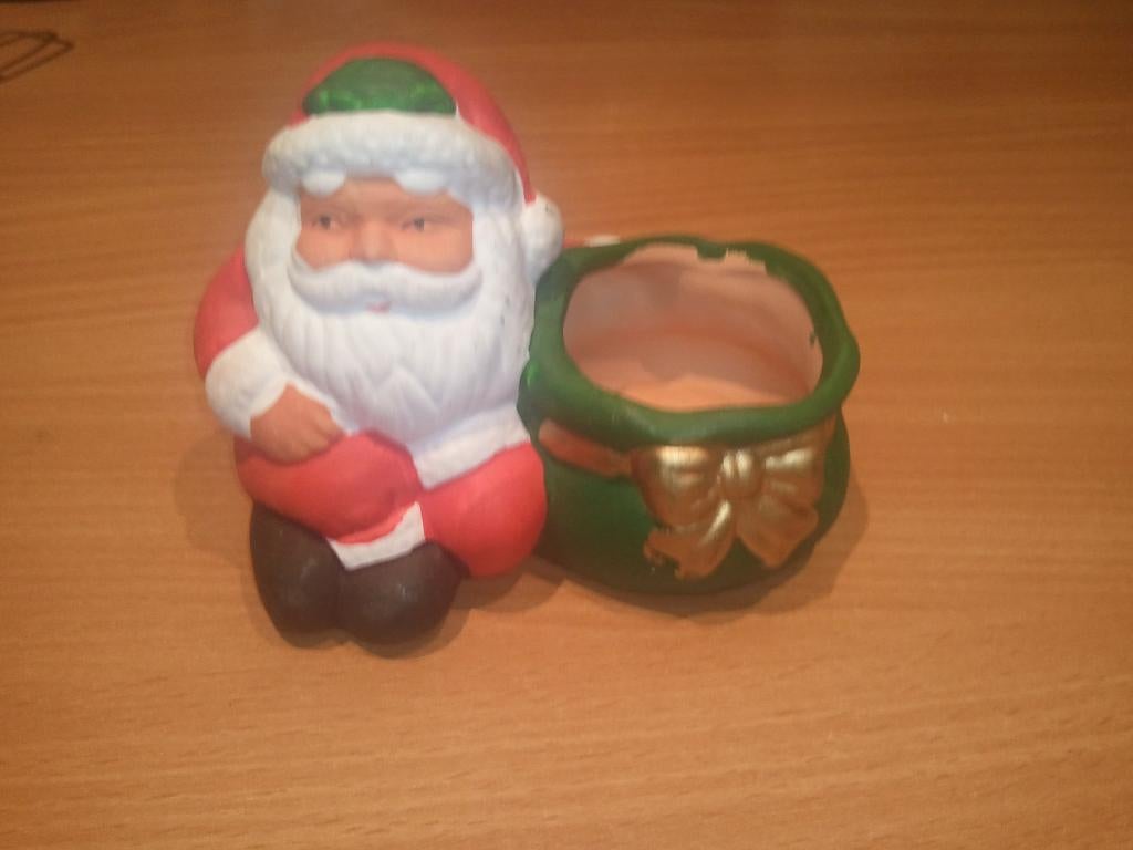 kerstman met theelichtjes houder, Ophalen of Verzenden, Zo goed als nieuw