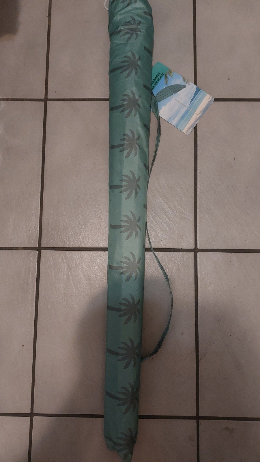 Nieuwe Strandparasol met palmboomprint 160x160x180 cm, Ophalen of Verzenden, Nieuw