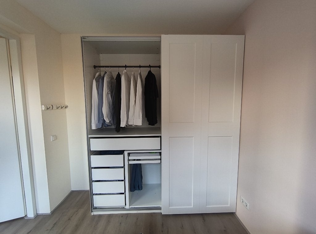 Kledingkast wit PAX, 200 cm of meer, Nieuw, 50 tot 75 cm, Ophalen