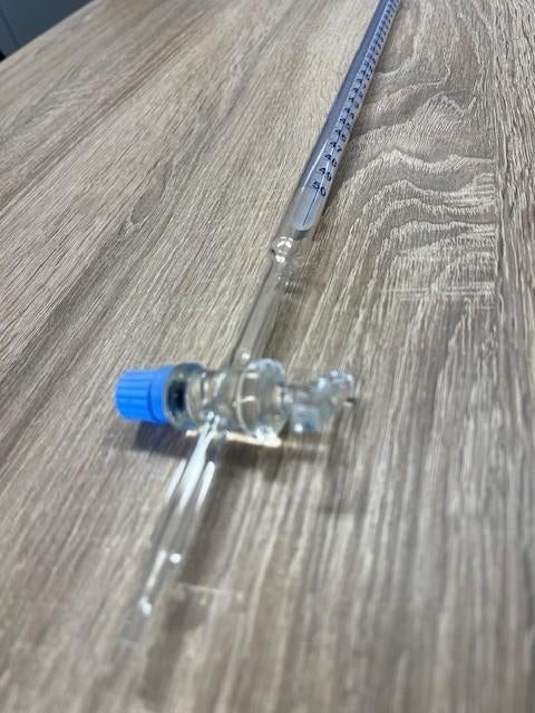 Buret 50ml recht met kraan (nieuw!), Verzenden