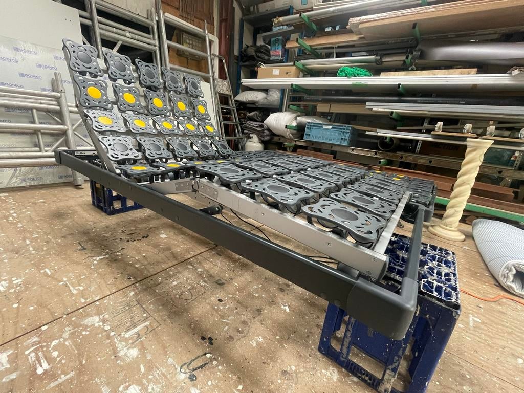 Elektrisch verstelbare lattenbodem DiscFlex 200x90 cm, Ophalen, Verstelbaar, 90 cm, Eenpersoons