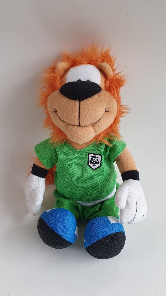 Loeki de Leeuw knuffel, voetbal outfit groen, 34 cm. (1) S35, Tweedehands verkoop, Tweedehands verkoop, Gebruikt, Overige typen