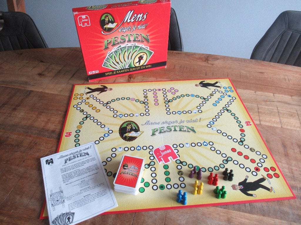 Compleet en z.g.a.n. spel Mens erger je niet pesten, Hobby en Vrije tijd, Gezelschapsspellen | Bordspellen, Ophalen of Verzenden