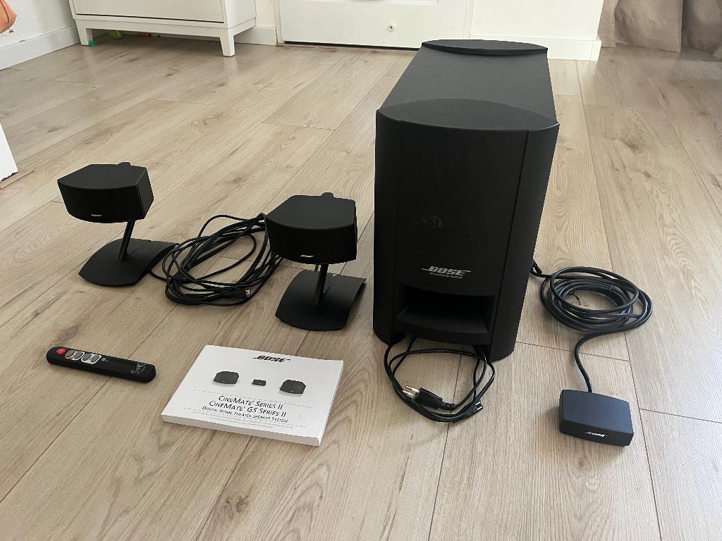 Bose CineMate Series II – Complete Bioscoopset, Gebruikt, 2.1-systeem, 70 watt of meer, Overige spelers