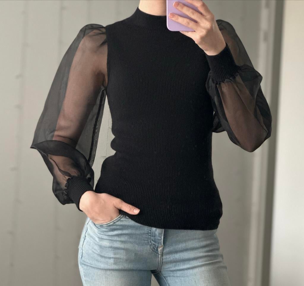 & Other Stories mesh top, Verzenden, Zwart, Lange mouw, Maat 34 (XS) of kleiner