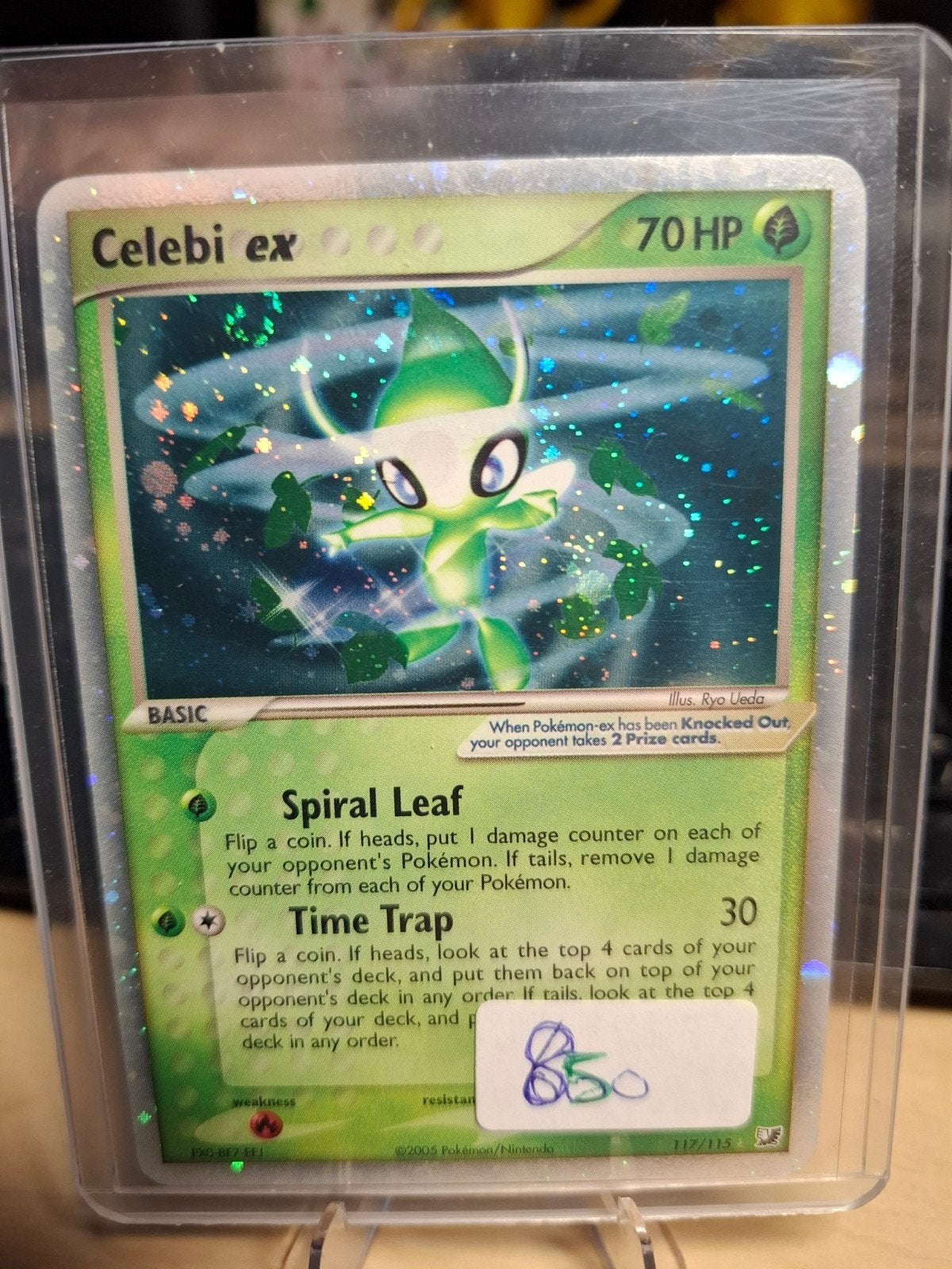 Celebi ex - Pokémon Kaart - EX Emerald - 117/113, Ophalen, Gebruikt, Losse kaart, Foil